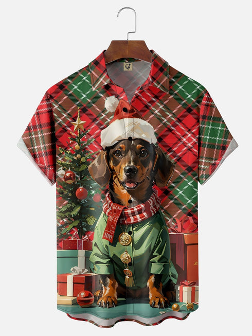 Men's Christmas Funny Graphic Short Sleeve Hawaiian Shirt